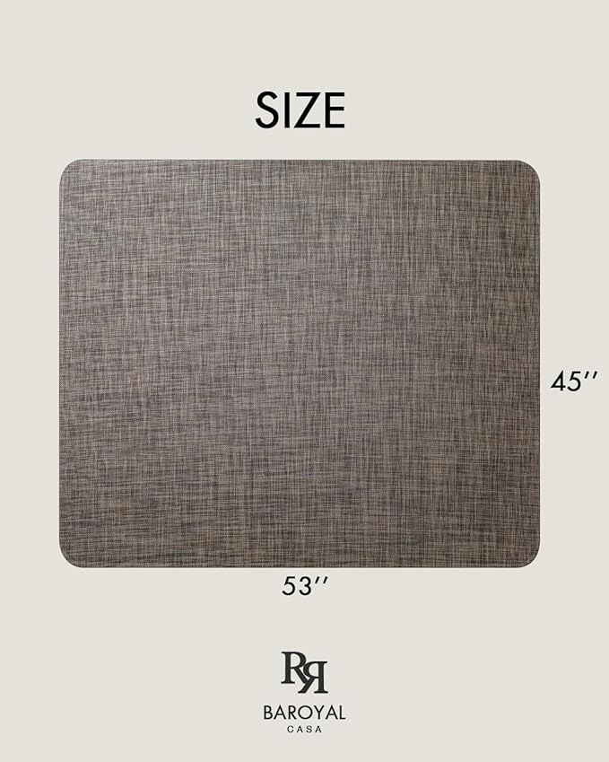 Office Chair Mat for Hardwood Floor Under Desk Computer Rolling Chair Mat for Wood/Tile Floor Non-Slip Heavy Duty Desk Rug PVC Plastic Hard Floor Protector 45"x 53" (Dark Walnut)