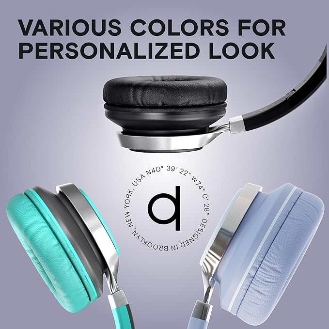 ARTIX CL750 Wired Headphones with Mic & Volume Control — Noise Isolating On-Ear Headphones for Computer and Laptop Wired, Plug in Corded Headphone with Wire (Foldable, Aux Jack 3.5mm)
