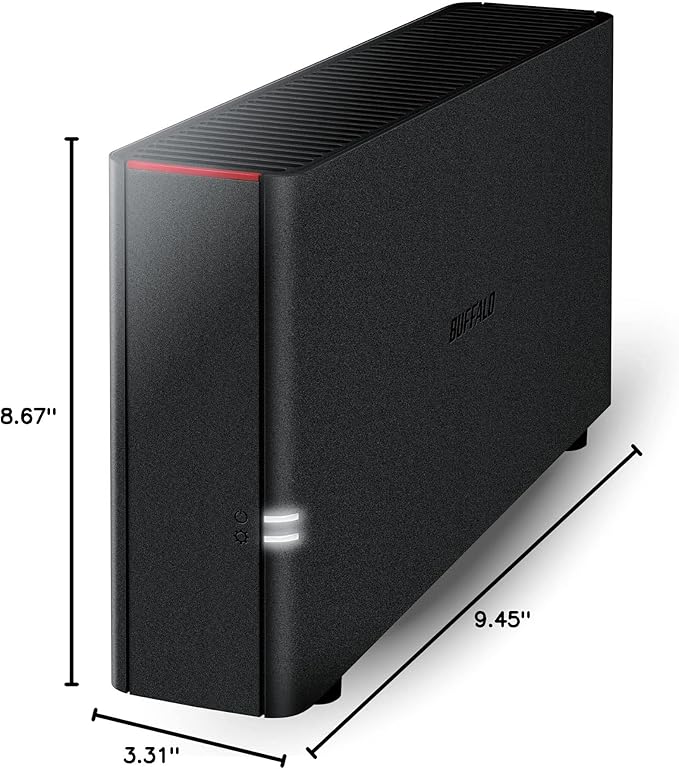BUFFALO LinkStation 210 4TB 1-Bay NAS Network Attached Storage with HDD Hard Drives Included NAS Storage That Works as Home Cloud or Network Storage Device for Home