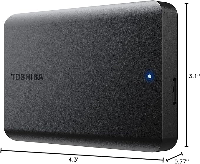 Toshiba Canvio Basics 4TB Portable External Hard Drive USB 3.0, Black - HDTB540XK3CA