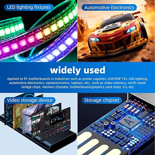 20PCS 40x80mm Heat Resistant Silicone Thermal Pads for Laptop Heatsink CPU GPU SSD LED Cooler 0.5mm/1mm/1.5mm/2mm Thickness(5PCS/Each)