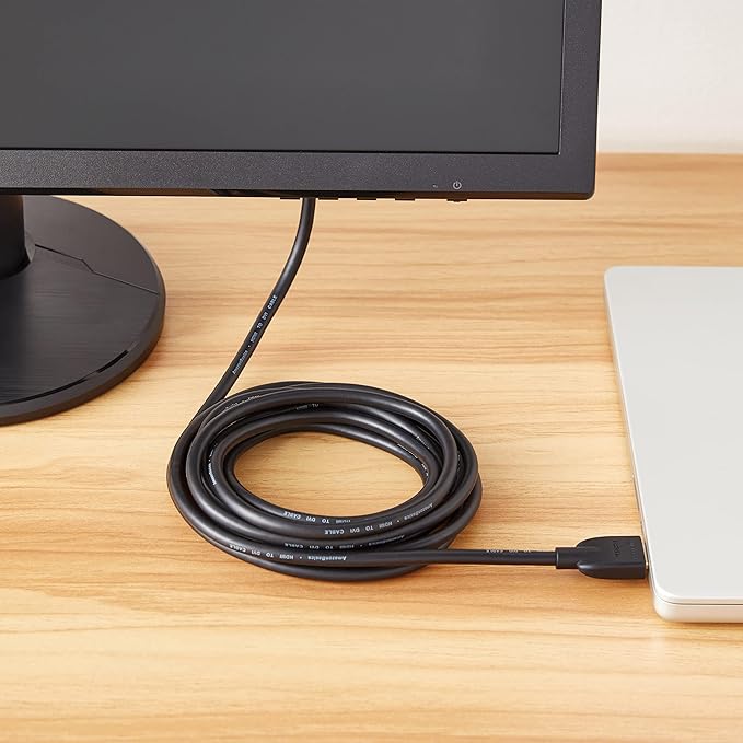 Amazon Basics HDMI to DVI Adapter Cable, Bi-Directional 1080P, Gold-Plated Connectors, 10 ft/3 m, Black