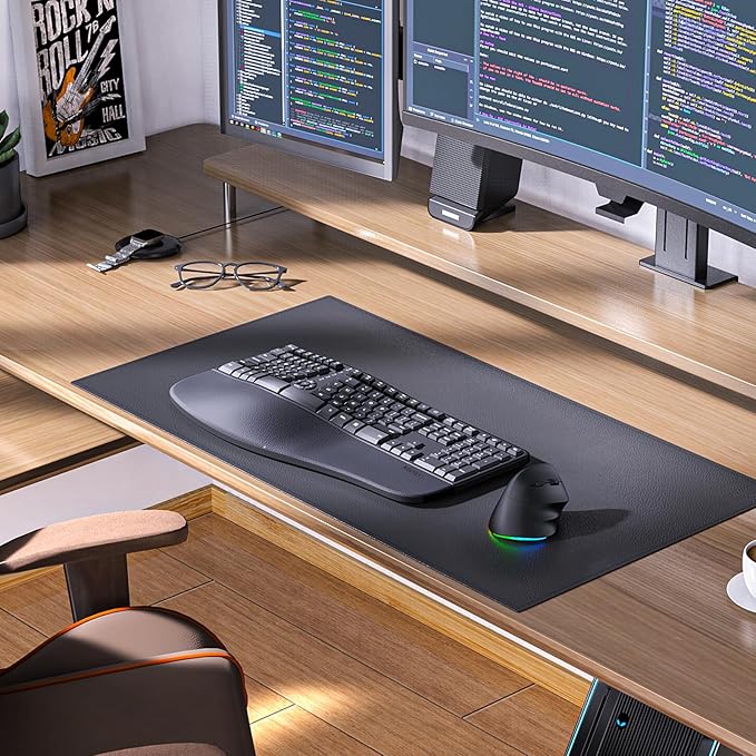 MEETION Ergonomic Keyboard Wireless, Split Curved Keyboard with Cushioned Wrist Palm Rest, 2.4G Cordless Computer keybaords, Full Size Natural Typing for Windows/Mac/Laptop/PC, Black