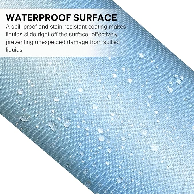 JIKIOU Large Cloud Mouse Pad Waterproof with Cloud Keyboard Wrist Pad and Cloud Mouse Wrist Pad Set, Ergonomic Computer Desk Wrist Support Mousepad for Keyboard and Mouse Rainbow 31.5x11.8in