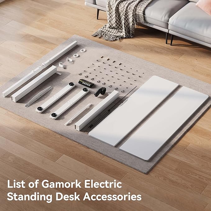 Electric Standing Desk,48x24 Inches Adjustable Height Stand up Desk, Sit Stand Home Office Desk with Splice Board, 3 Preset Heights,Equipped with Hooks,Ergonomic Computer Desk Workstation,White