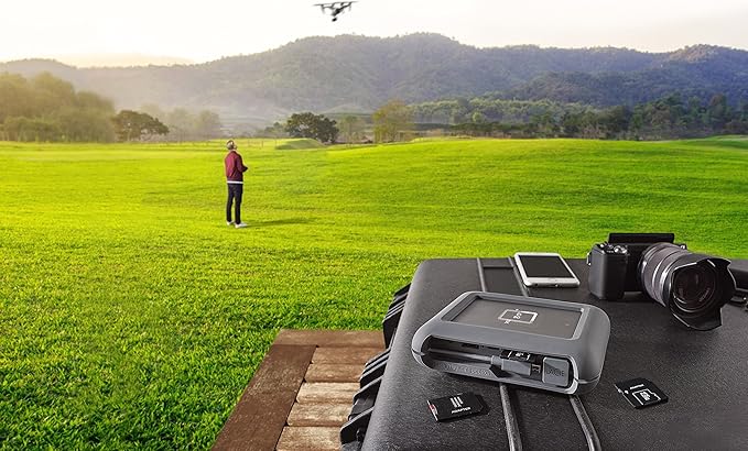 LaCie DJI Copilot BOSS Computer-free In-field Direct Backup And Power Bank With SD Reader, 2000GB + 1mo Adobe CC All Apps (2TB)