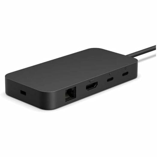 Microsoft Surface USB4 Dock – Gigabit Ethernet, USB C to 2xUSB-C/1xUSB-A/HDMI (65W Power Delivery) - Black