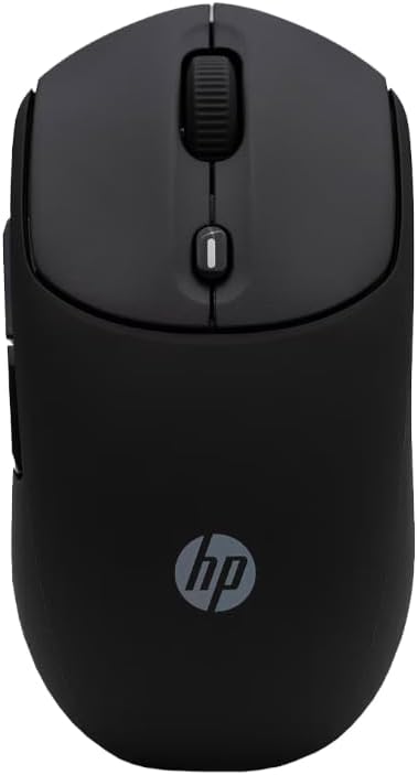 HP 400 Quiet Wireless Mouse, Dual Bluetooth & 2.4GHz, Soft Silicone, Quiet Clicks, Microsoft Wheel, 24-Month Battery, 6000 DPI, Ambidextrous, Eco-Friendly Design, Multi-OS, Black