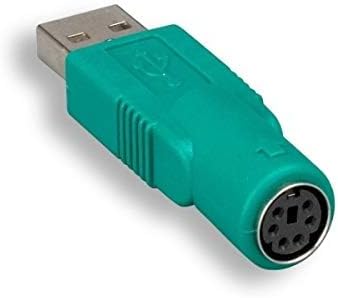 KENTEK USB 2.0 Type A Male to Mini DIN 6 Pin Female Mouse Adapter M/F Converter Port Saver Changer Coupler for PC Computer
