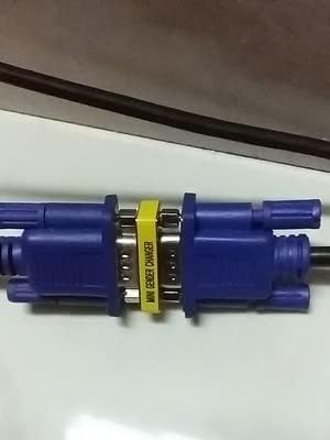 Fielect DB9 VGA Gender Changer 9 Pin Female to Female 2-Row Mini Gender Changer Coupler Adapter Connector for Serial Applications Blue Pack of 1