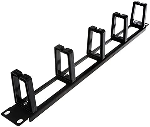 19 Inch 1U Rack Cabinets Cable Management Network Organizer Hollow Metal Base Five Ring Detachable Wire Manager Frame