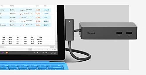 Microsoft Surface Dock for Surface Pro 3, Surface Pro 4, and Surface Book with 4 USB Ports and Ethernet and USB 3.0 Hardware Interface (Black)