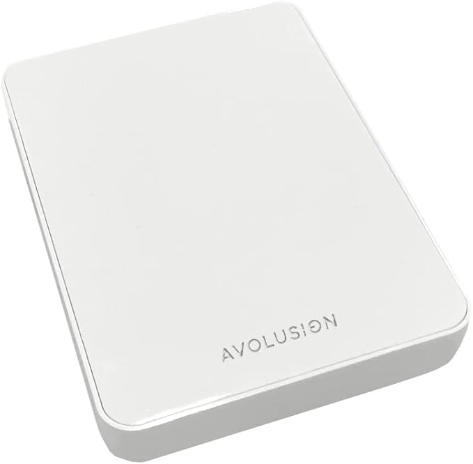Avolusion Z1-S 500GB USB 3.0 Portable External Gaming Hard Drive - White (for PS4, Pre-Formatted) - 2 Year Warranty (Renewed)