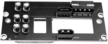 JMT NAS Chassis Adapter SATA 2.5/3.5 inch Hard Drive Backplane 6G High Speed Storage Server Backplane with SATA7P Interface (NAS-S 2Bay)