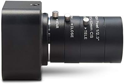 MOKOSE HD Webcam USB 3840 x 2160 Digital Industrial Camera with CS-Mount 5-50mm Telephoto Zoom Manual Lens UVC Free Drive.