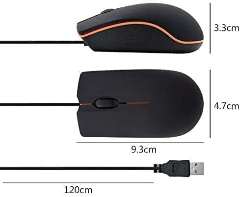 Guiheng 10 Pack Wired Mouse - USB Wired Computer Mouse for Right or Left Hand, Ergonomic with Durable Clicks for PC, Laptop, Desktop, Chromebook, Notebook, Mac