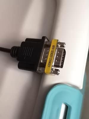 Fielect DB9 VGA Gender Changer 9 Pin Female to Female 2-Row Mini Gender Changer Coupler Adapter Connector for Serial Applications Blue Pack of 1