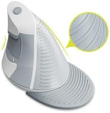 DELUX Wired Ergonomic Vertical Mouse, Vertical Mouse for Medium Hands, Removable Wrist Rest, Silent Click Ergo Mouse, Up to 4200 DPI, 6 Programmable Buttons, Compatible with Laptop/PC (M618XU-White)