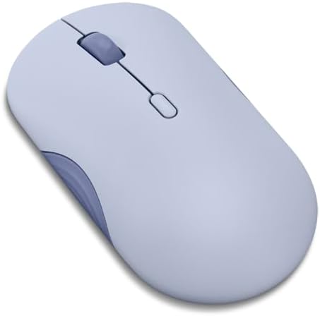 Lenovo 350 Wireless Bluetooth Mouse, Silent Click, 3 Level DPI (1000, 1600, 2400), 36 Month Battery Life, 2 Device Pairing, Meta Grape