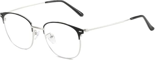 Shiratori New Vintage Fashion Half Frame Semi-Rimless Clear Lens Glasses