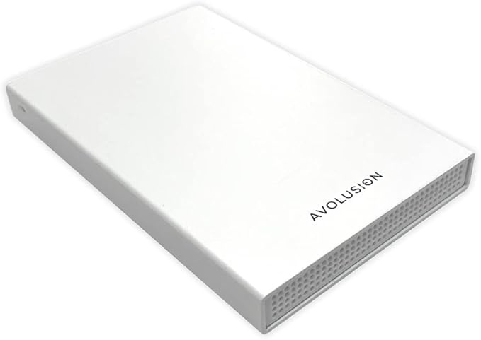 Avolusion HD250U3-WH 2TB USB 3.0 Portable External Gaming Hard Drive - White (for PS5, Pre-Formatted) - 2 Year Warranty