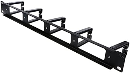 19 Inch 1U Rack Cabinets Cable Management Network Organizer Hollow Metal Base Five Ring Detachable Wire Manager Frame