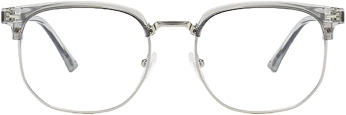 Shiratori New Vintage Fashion Half Frame Semi-Rimless Clear Lens Glasses