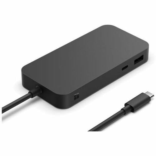 Microsoft Surface USB4 Dock – Gigabit Ethernet, USB C to 2xUSB-C/1xUSB-A/HDMI (65W Power Delivery) - Black
