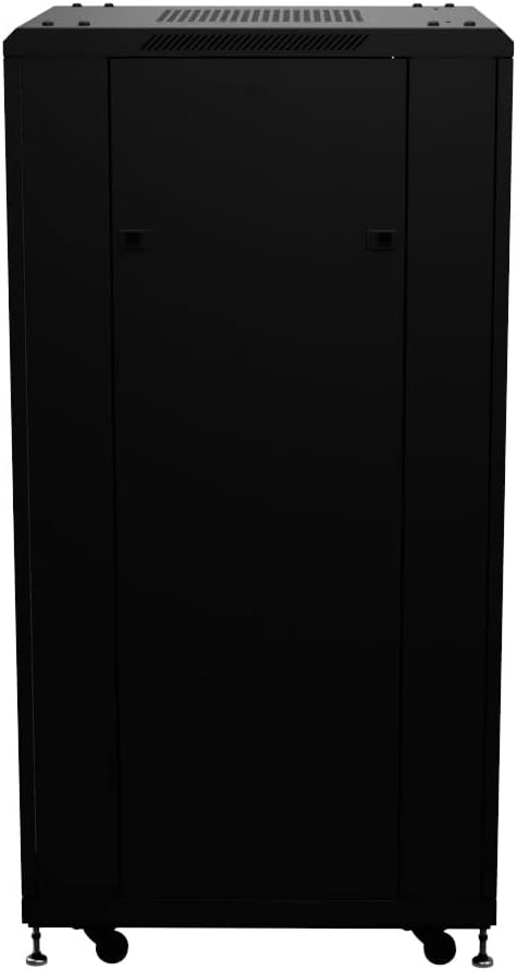 NavePoint 27U AV Rack Cabinet, 28 in Depth, Cold-Rolled Steel, Black