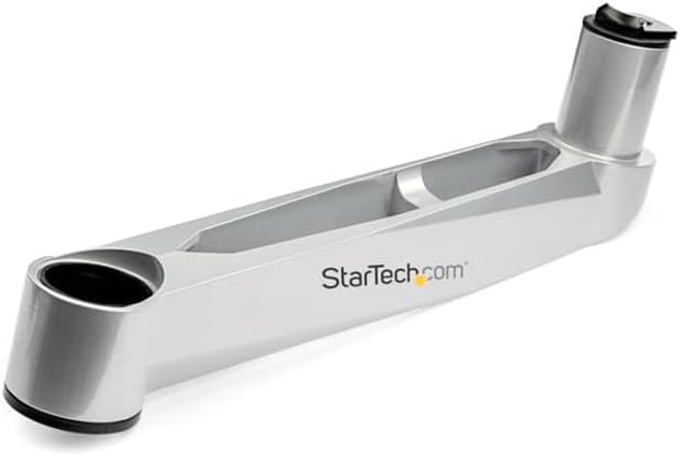 StarTech.com Desk Mount Quad Monitor Arm, Premium Articulating VESA 4X Monitor Mount 2x2 up to 30" (24.8lb/11.3kg), Height Adjustable Pole, Tilt Swivel Rotate, Clamp or Grommet Base, TAA