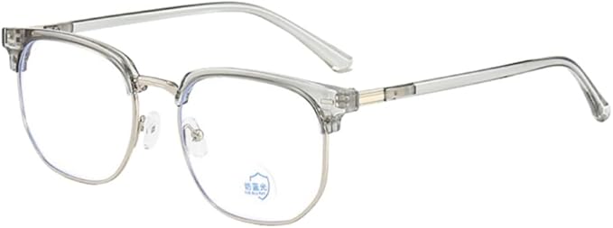Shiratori New Vintage Fashion Half Frame Semi-Rimless Clear Lens Glasses