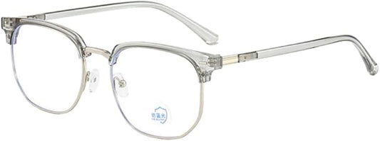 Shiratori New Vintage Fashion Half Frame Semi-Rimless Clear Lens Glasses