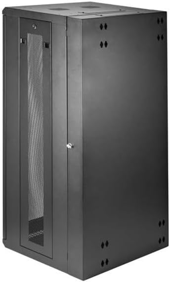 StarTech 4-Post 26U Wall Mount Network Cabinet w/ 1U Shelf, 19" Wall-Mounted Server Rack Kit for IT / Data Computer Equipment, Ships Fully Assembled