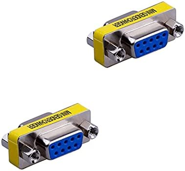 2 Pack Rs232 Serial Cable 9 Pin DB9 Female to FemaleGender Changer Coupler Adapter Connector