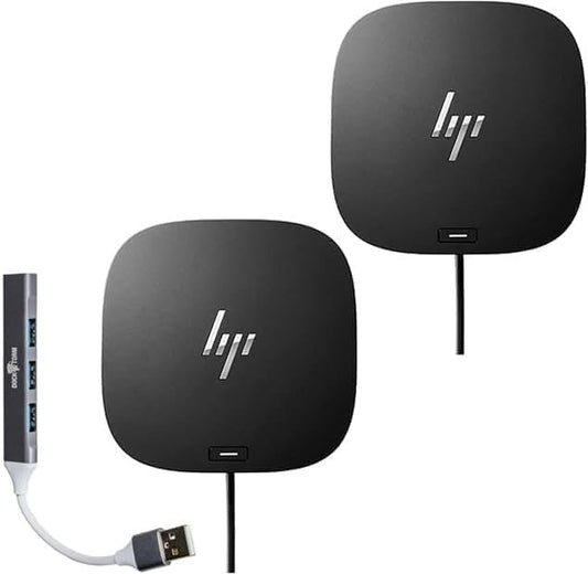HP USB-C Dock G5-11-in-1 Adapter for Both USB-C and Thunderbolt-Enabled Laptops, PCs, Notebooks - Single Cable for Charging, Networking, or Data Transfers Bundle with Dockztorm Hub 2-Pack