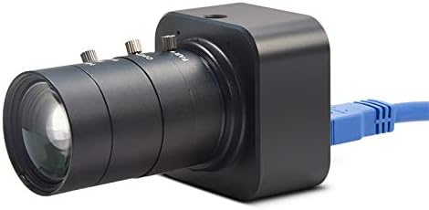 MOKOSE HD Webcam USB 3840 x 2160 Digital Industrial Camera with CS-Mount 5-50mm Telephoto Zoom Manual Lens UVC Free Drive.