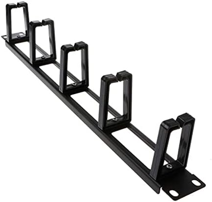 19 Inch 1U Rack Cabinets Cable Management Network Organizer Hollow Metal Base Five Ring Detachable Wire Manager Frame