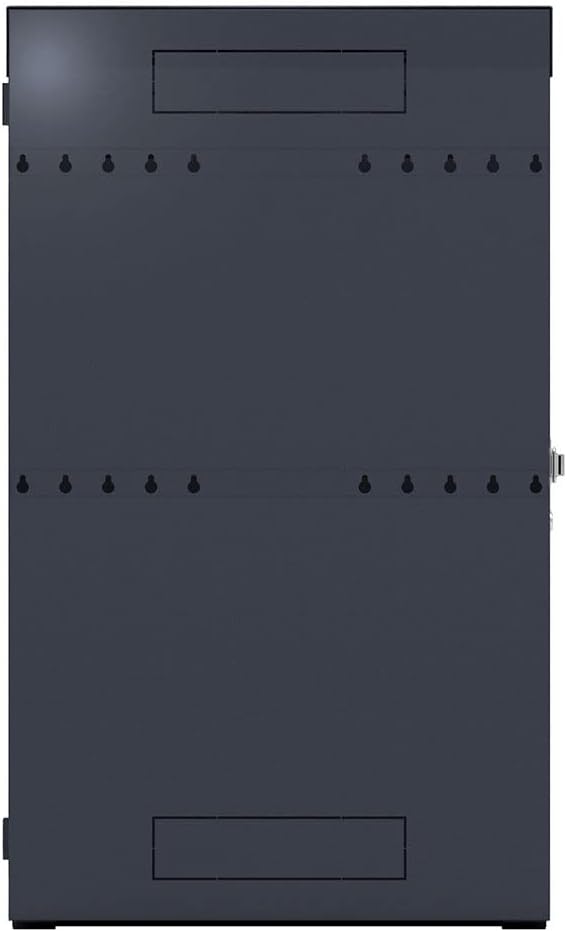 NavePoint 8U Vertical Server Rack Enclosure, Low Profile, 35.4" Deep, Max Weight Capacity 132lbs - 8U Network Cabinet Vertical Wall Mount, Perforated, Black
