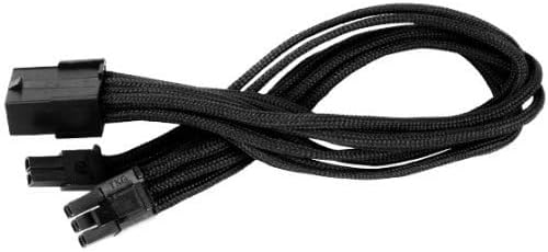 Silverstone Technology Sleeved Extension Power Supply Cable with 1 x 4-Pin to 4 x SATA Connectors (PP07-BTSW)