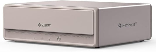 ORICO MetaHome NAS Storage, CyberData OS, HDD Slot * 2 + M.2 NVMe SSD Slot * 2, Remote Access & Smart Media Scraping, 2.5 GbE * 2(500MB/s for LAN Transmission), HDMI * 1, CS200Pro - 2 Bay(Diskless)