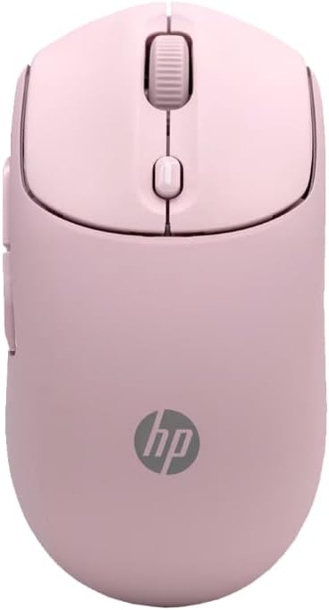 HP 400 Quiet Wireless Mouse, Dual Bluetooth & 2.4GHz, Soft Silicone, Quiet Clicks, Microsoft Wheel, 24-Month Battery, 6000 DPI, Ambidextrous, Eco-Friendly Design, Multi-OS, Pink
