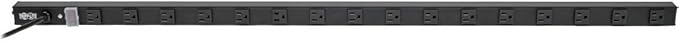Tripp Lite 16-Outlet 48 inch Power Strip, 120V, 15A, NEMA 5-15R, 5-15P Plug with 15 Foot / 4.57M Cord, Vertical, Metal, Black, (PS4816B)