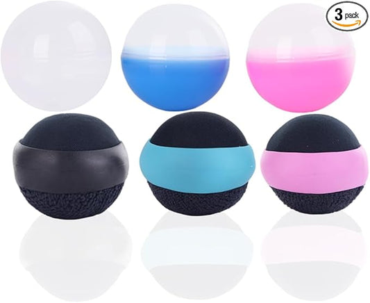 Dual-Sided Screen Cleaning Ball, Touch Screen Glass Cleaner Ball for Smart Phone/Laptop/iPad Tablet/TV, Pack of 3 with Portable Holder Case