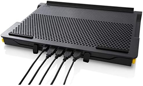 Targus 17" Dual Fan Laptop Chill Mat Plus, Ergonomic Cooling Pad, Heat Protection, 4-Port USB Hub Laptop Fan, (AWE81US)