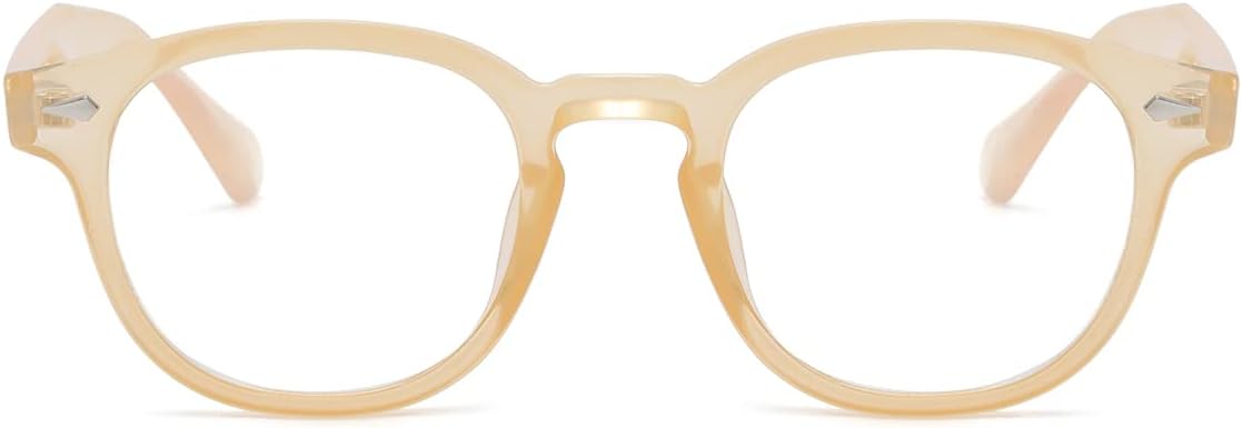 NIDOVIX Retro Round Blue Light Blocking Glasses for Men Women, Vintage Frame Non-prescription Computer Reading Eyeglasses