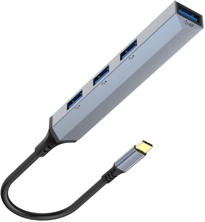 USBC to 4 Port USB3.0 Hub Docking Station 4 in 1 Computer Host Laptop TYPEC External 4 Way USB Keyboard Mouse USB Disk Cable Splitter Adapter Converter