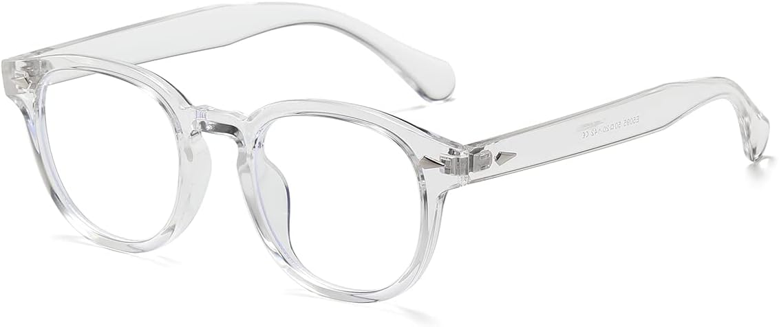 NIDOVIX Retro Round Blue Light Blocking Glasses for Men Women, Vintage Frame Non-prescription Computer Reading Eyeglasses