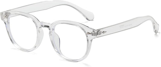 NIDOVIX Retro Round Blue Light Blocking Glasses for Men Women, Vintage Frame Non-prescription Computer Reading Eyeglasses