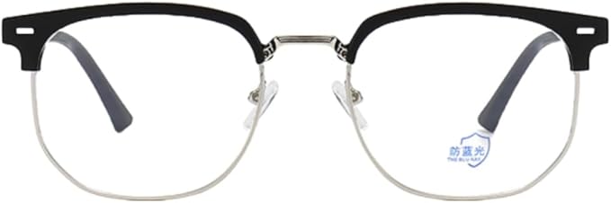 Shiratori New Vintage Fashion Half Frame Semi-Rimless Clear Lens Glasses