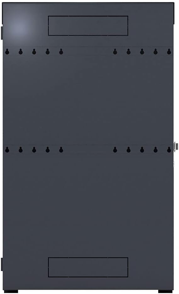NavePoint 6U Vertical Server Rack Enclosure, Low Profile, 35.4" Deep, Max Weight Capacity 132lbs - 6U Network Cabinet Vertical Wall Mount, Perforated, Black
